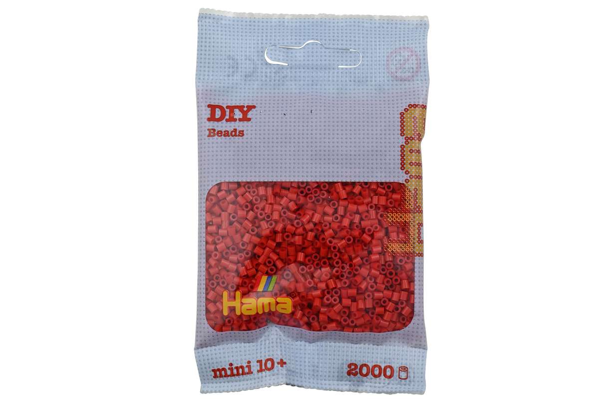 Hama mini perler 2000stk rød